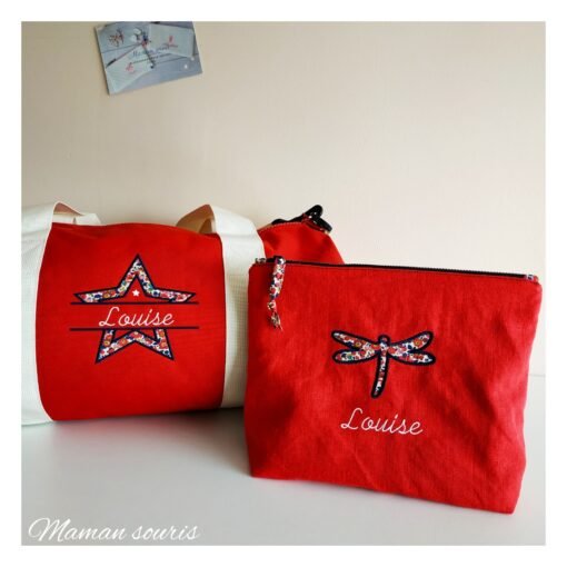 Trousse de toilette brodée