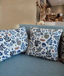 Alternative view of Coussin jacquard français Mage bleu